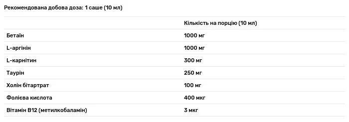 Бетаин Аргинин Экстра Biotus: Саше для тонуса и энергии (Вишня), 10 саше (по 10 мл каждый) BIO-533167 фото