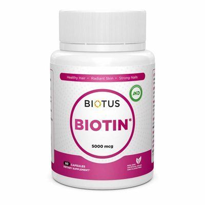 Биотин,&nbsp;Biotin,&nbsp;5000&nbsp;мкг,&nbsp;60&nbsp;капсул Biotus BIO-530326 фото