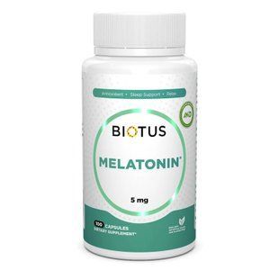 Мелатонін,&nbsp;5&nbsp;мг,&nbsp;100&nbsp;капсул Melatonin,&nbsp;Biotus BIO-530401 фото