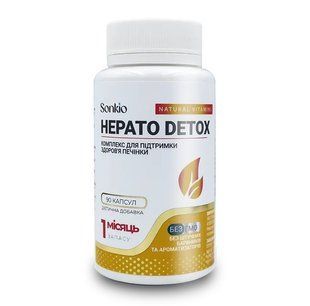 Комплекс для підтримки печінки та обміну речовин Hepato Detox Sonkio, 90 капсул 413-90 фото