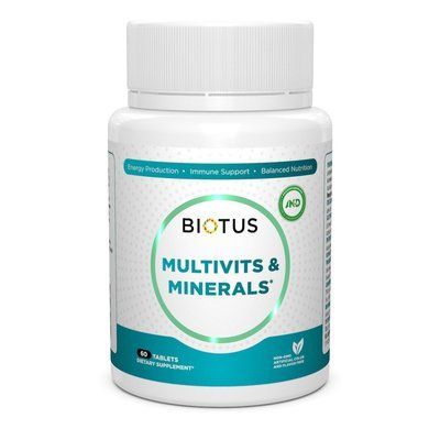 Мультивитамины и минералы, Multivits & Minerals, Biotus, 60 таблеток BIO-531170 фото