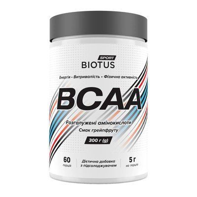 Аминокислоты для мышц и восстановления BCAA, Biotus, 300 г, (Грейпфрут) BIO-532436 фото