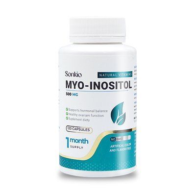 Мио-инозитол, 120 капсул Myo-Inositol, Sonkio 400-120 фото